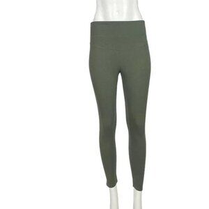Yummie High Waisted Cropped Leggings Olive Green Size S